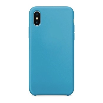 Barevný silikonový kryt pro iPhone XS - Modrý