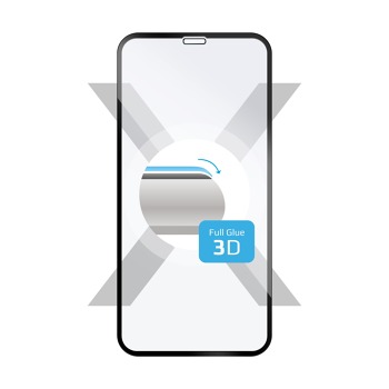 Ochranné tvrzené sklo FIXED 3D Full-Cover pro Apple iPhone XS, s lepením přes celý displej, dustproof, černé
