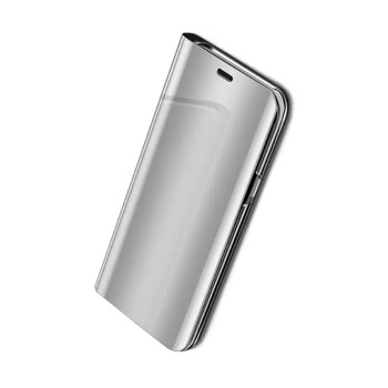 Zrcadlové flipové pouzdro pro iPhone 5/5S/SE - Stříbrné