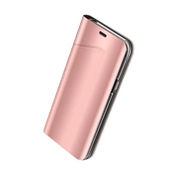 Zrcadlové flipové pouzdro pro Huawei P8 Lite (2017) - Růžové