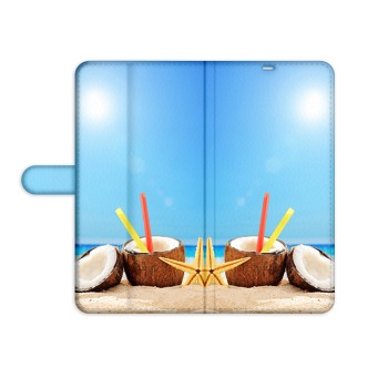 Zavírací pouzdro pro mobil Samsung Galaxy A6 (2018) - Kokosový drink na pláži