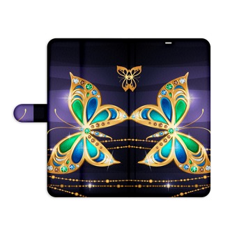 Knížkový obal pro mobil Huawei P9 Lite (2016) - Drahokamový motýl