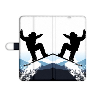 Knížkový obal na mobil Huawei Y7 - Snowboardista