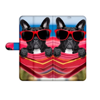 Knížkové pouzdro pro mobil Huawei Y6 Pro - Pes s brýlemi