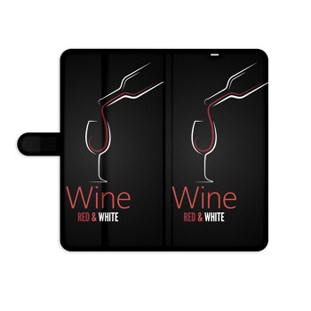 Knížkový obal na mobil Samsung Galaxy A7 (2017) - Červené a bílé víno