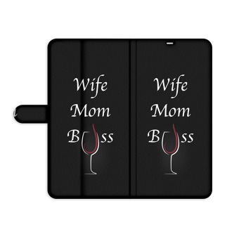 Flipové pouzdro na mobil iPhone Xs - Manželka, máma a šéf