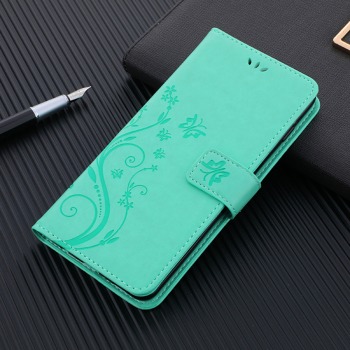 Obal na mobil Sony Xperia X Compact - Květina s motýlky, Zelené