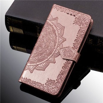 Pouzdro pro Sony Xperia L4 - Ornament, Zlato- Růžové