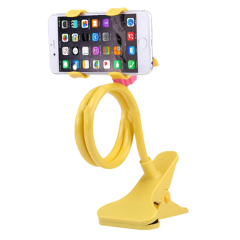 Připínací, univerzální stolní držák na telefon - Žlutý