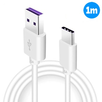 Rychlonabijecí kabel USB-C - bílý, 1m