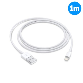 Klasický apple Lightning kabel - Bílý, rovný 1m