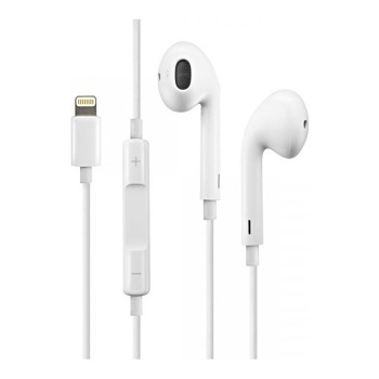 Elegantní bílá sluchátka s lightning konektorem pro Apple