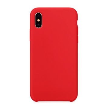 Barevný silikonový kryt pro iPhone XS - Červený