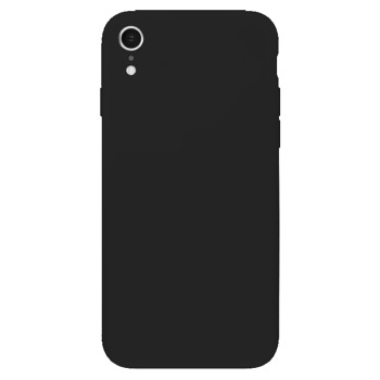 Barevný silikonový kryt pro iPhone Xr - Černý