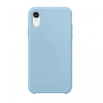 Barevný silikonový kryt pro iPhone Xr - Světle modrý