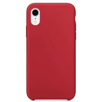 Barevný silikonový kryt pro iPhone Xr - Červený