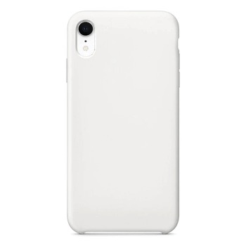 Barevný silikonový kryt pro iPhone Xr - Bílý