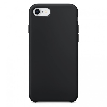 Barevný silikonový kryt pro iPhone SE2020 - Černý