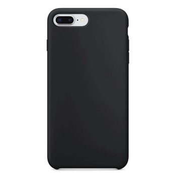 Barevný silikonový kryt pro iPhone 7 Plus - Černý