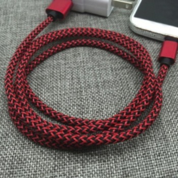 Kovový nabíjecí kabel USB-C - Červený, 2m