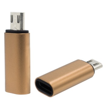Redukce z Micro USB na USB-C - Zlatá