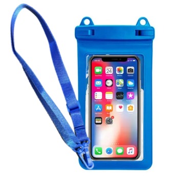 Univerzální, vodotěsný obal pro mobilní telefon - Tmavě modrý