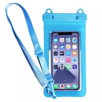 Univerzální, vodotěsný obal pro mobilní telefon - Světle modrý