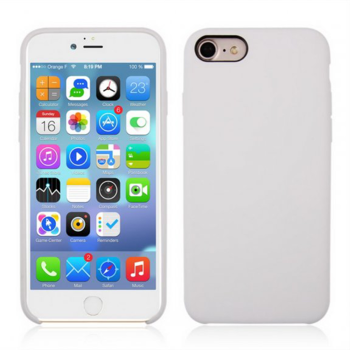 Barevný silikonový kryt pro iPhone 7 - Bílý