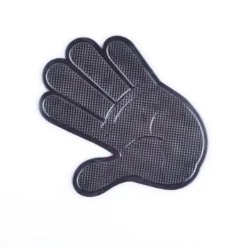 Stylová přilnavá nano podložka pro mobilní telefon ve tvaru dlaně - Černá