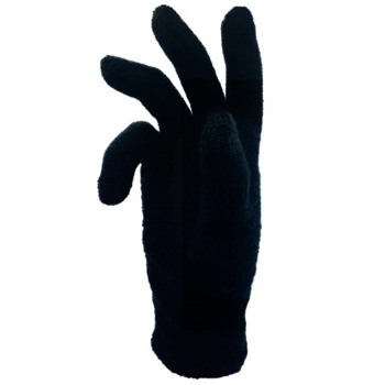 Silné dotykové zimní rukavice - Pletený vzor, černé