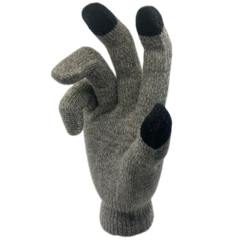 Silné dotykové zimní rukavice - Světle šedé