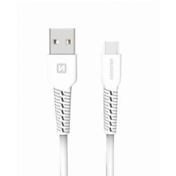 DATOVÝ KABEL SWISSTEN USB/USB-C BÍLÝ 1,2M  (SAMOPRODAVAČ)