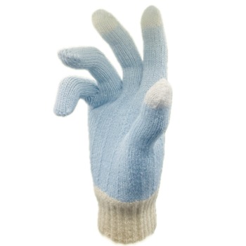 Dotykové zimní rukavice - Světle modré