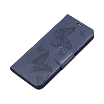 Knížkové pouzdro pro mobil iPhone 12 - Motýlci, Modré