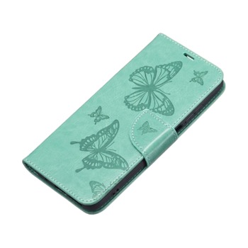 Knížkový obal na iPhone 12 - Motýlci, Zelené