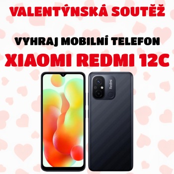 Valentýnská soutěž o DVA mobilní telefony Xiaomi Redmi 12C