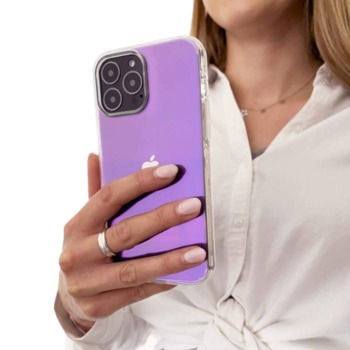 Kvalitní zadní kryt pro iPhone 13 Pro s fialovým odleskem