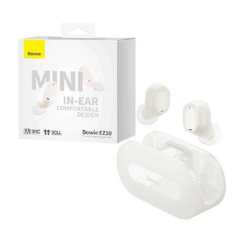 Bezdrátová sluchátka Baseus Bowie EZ10, Bluetooth 5.3 - Bílé