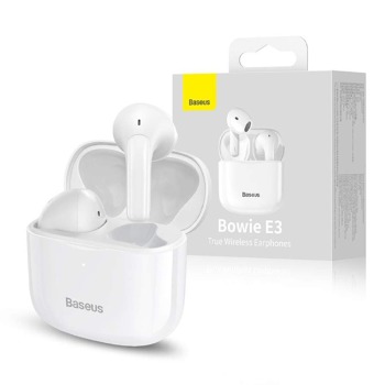 Bezdrátová sluchátka Baseus E3 5.0 TWS - Bílé
