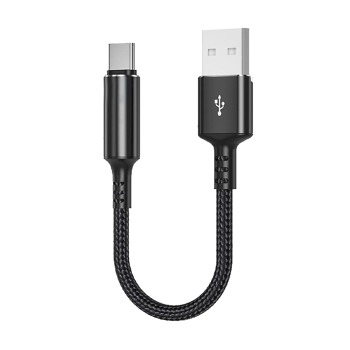 Rychlonabíjecí kabel USB-A/USB-C - Černý, 25cm