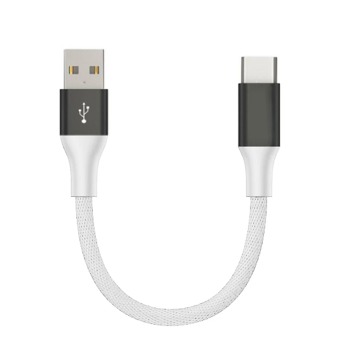 Rychlonabíjecí kabel USB-A/USB-C - Bílý, 25cm