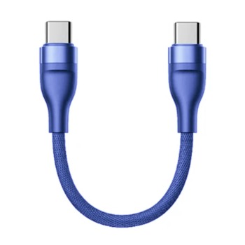 Rychlonabíjecí kabel USB-C/USB-C - Modrý, 25cm