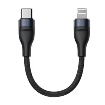 Rychlonabíjecí kabel USB-C/Lightning - Černý, 25cm