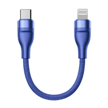 Rychlonabíjecí kabel USB-C/Lightning - Modrý, 25cm