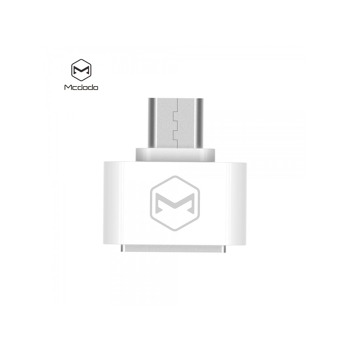 Mcdodo Redukce z USB 2.0 A/F na microUSB (18x18x9 mm), bílá