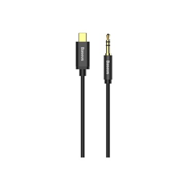 Baseus Yiven Series audio kabel USB-C / 3,5mm Jack 1,2m, černá