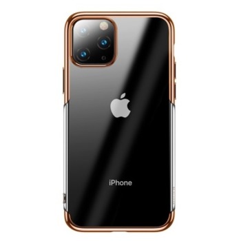 Baseus pouzdro pro Apple iPhone 11 Pro Max Shining - Transparentní-zlatá