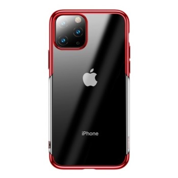 Baseus pouzdro pro Apple iPhone 11 Pro Max Shining - Transparentní-červená