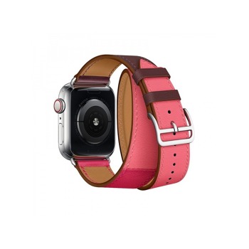 COTECi kožený řemínek pro Apple Watch 42/44/45/49mm fialová-růžová-světle růžová (dlouhý)