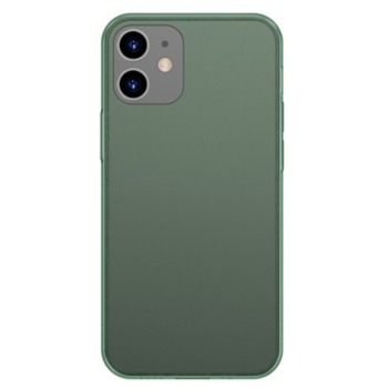 Baseus ochranné pouzdro pro iPhone 12 Mini 5.4 Frosted Glass - Transparentní-zelená